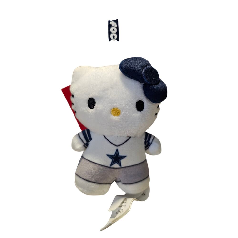 Foco Dallas Cowboys Hello Kitty Plush Keychain/Bag Clip